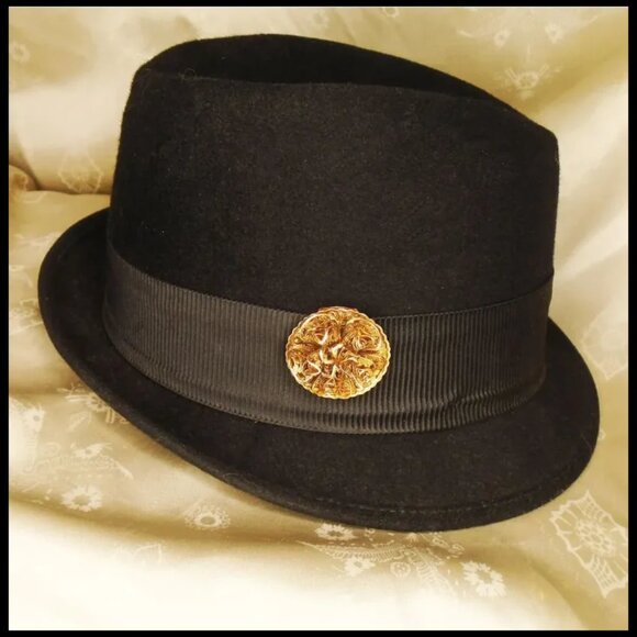 Vintage Scarf Clip Slide for Dress, Hat Western Germany Antique Filigree Finish - Picture 7 of 14